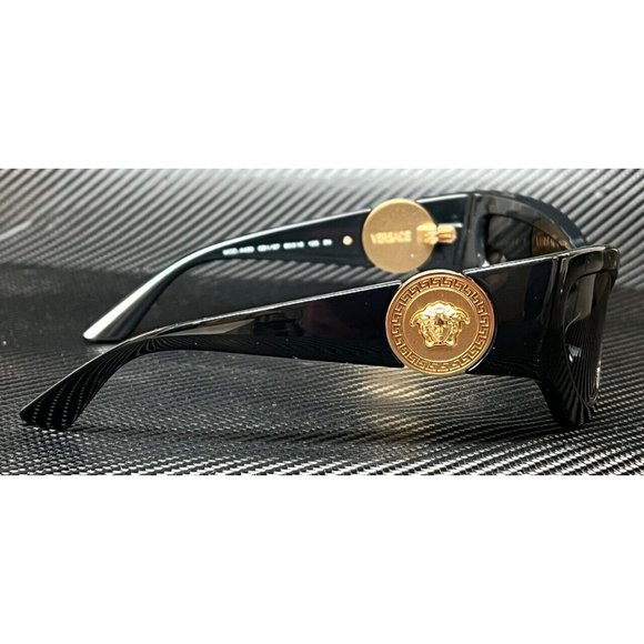 Versace Black Gold Accent Womens Sunglasses